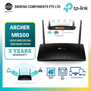 TP-Link Archer MR500 4G+ Cat6 AC1200 Wireless Dual Band Gigabit Sim Card / Wifi Router (MODEL:TL-MR500)