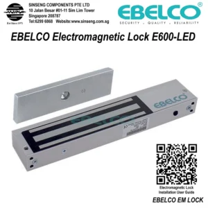 EBELCO Electromagnetic EM Lock E600-LED (600lbs/280KG) 12V