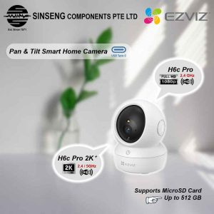 EZVIZ 2MP H6c Pro or 2K+ 4MP 2.4/5Ghz Dual Band Wifi Video Intercom Call Button Smart Pan Tilt PTZ Wireless IP Camera