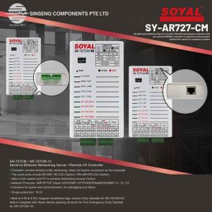 Soyal AR-727-CM (CH1-RS232+CH2-RS485) Serial to Ethernet Server/Modbus RTU Over TCP