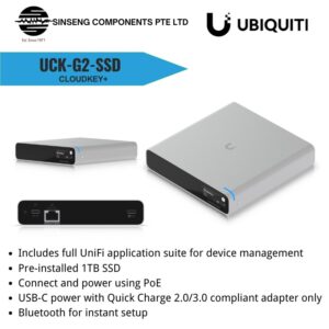 Ubiquiti UniFi CloudKey+ with Built in 1TB SSD Storage for Recording UVC IP Camera Cloud Key (Model:UCK-G2-SSD) l