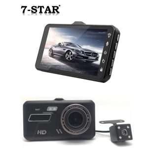 DCZ16D-2 Touch Screen 4" Dual-Lens Dashcam Car Recorder Front and Back Camera Dash Cam DVR