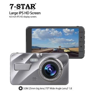 4.0" IPS Screen Dual Lens Front & Rear Car Camera - True Full-HD 1080P DashCam Car DVR with Seamless Loop Recording
