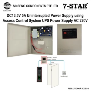 True 5A Door Access Backup UPS Power Supply Unit Box 12V-13.5V/5Amp (Industrial Grade)