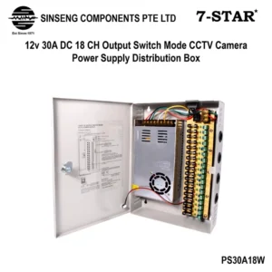 18 Way 30Amp CCTV Power Supply Box with Fused - PSU30A/DC12V POWER SUPPLY Unit Distribution Box for CCTV (HIGH QUALITY)
