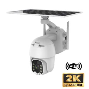 Q5 Wifi (WHITE) - 2K 4MP Solar IP Camera IP66 PIR Motion Detection Colorvu Night Vision Surveillance 7-STAR* [App:i-Cam+]